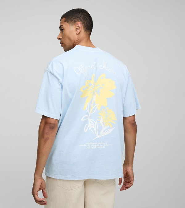 Official Floral Back Printed Oversized T-Shirt