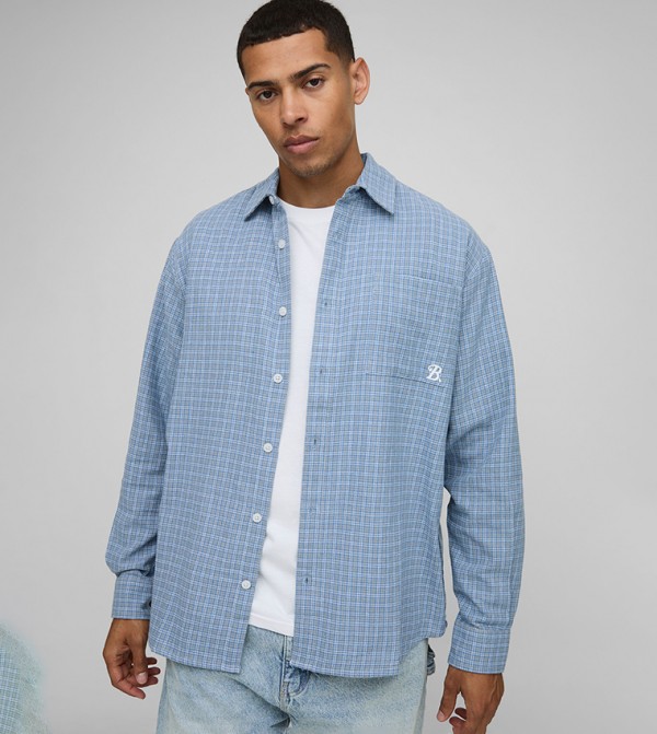 Super Oversized Micro Checkered Shirt