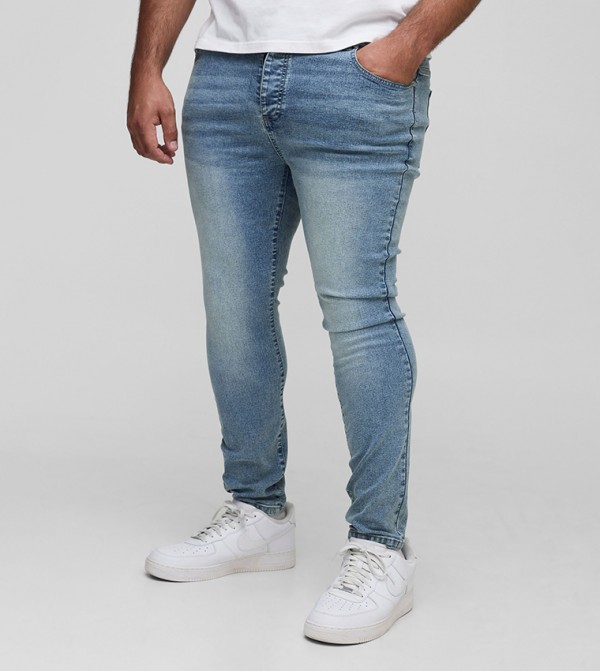 Plus & Tall Extreme Washed Super Skinny Fit Jeans