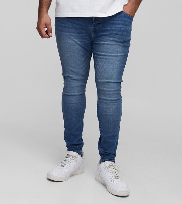 Plus & Tall Extreme Washed Super Skinny Fit Jeans