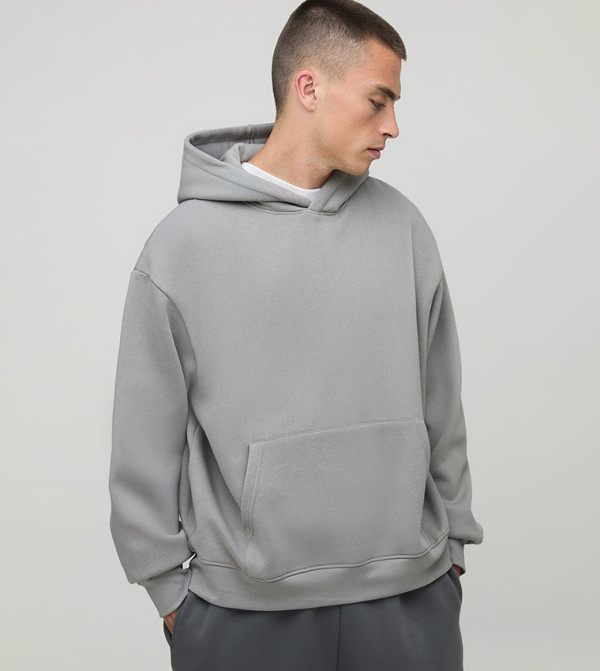 Solid Long Sleeves Oversized Hoodie