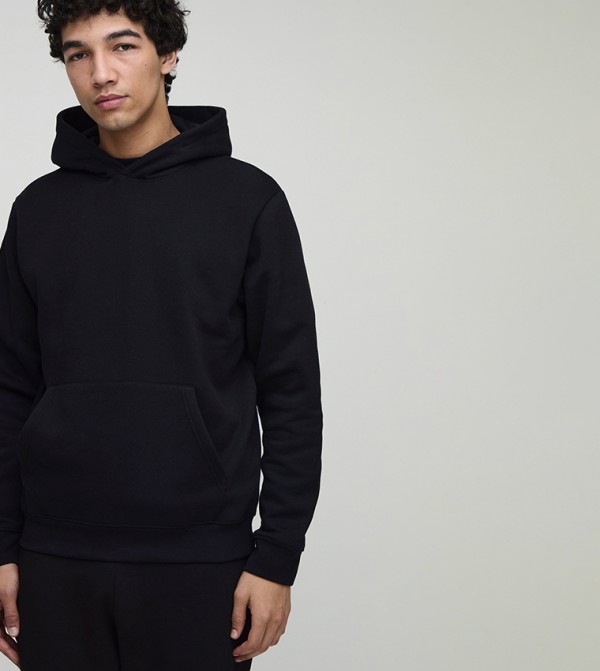 Solid Regular Fit Hoodie