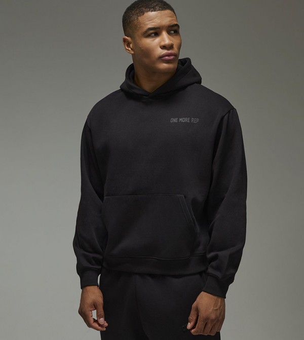One More Rep Oversized Embossed Hoodie
