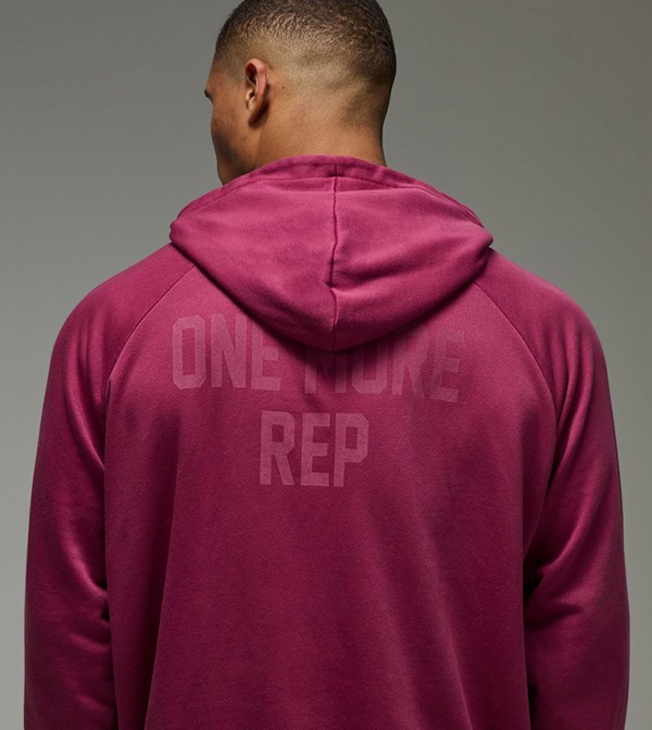 One More Rep Print Oversized Hoodie