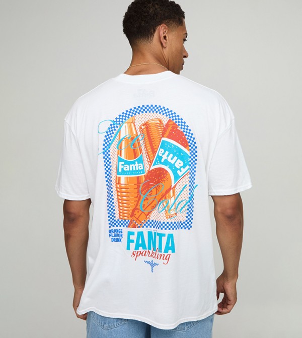Fanta License Printed Oversized T-Shirt