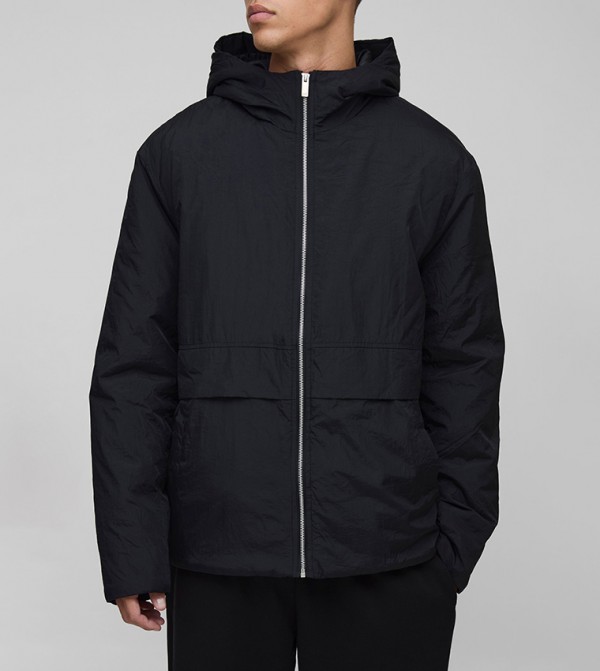 Tall Regular Fit Zip Up Hooded Windbreaker Jacket
