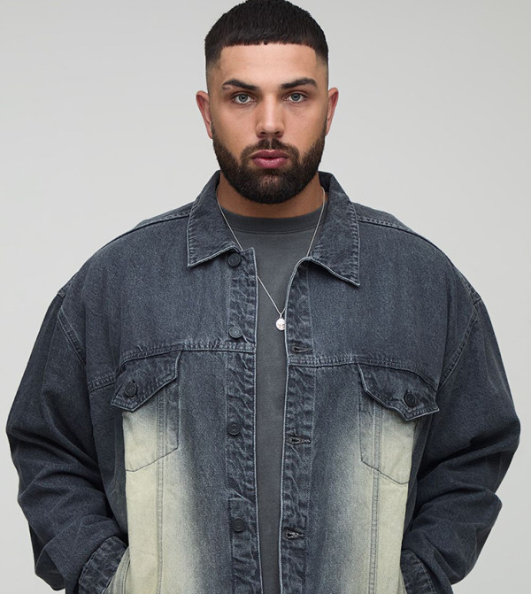 Tinted Washed Oversized Denim Jacket