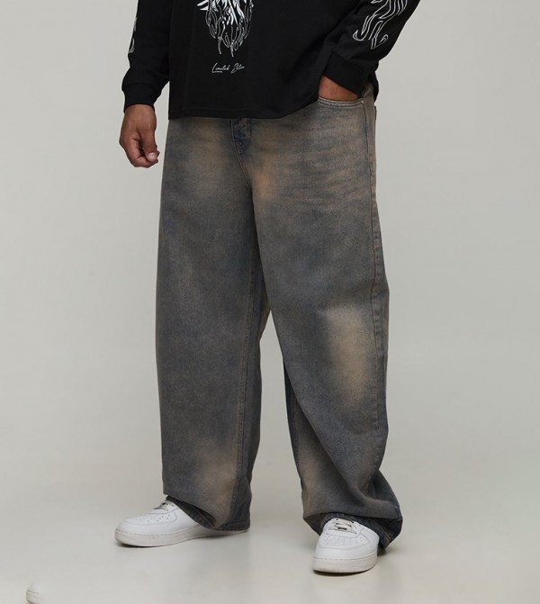 جينز مصبوغ للمقاسات الطويلة والكبيرة 