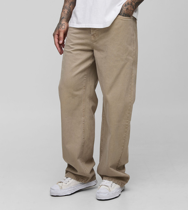 جينز مغسول للمقاسات الطويلة 