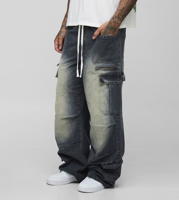 Tall Tinted Washed Baggy Fit Jeans