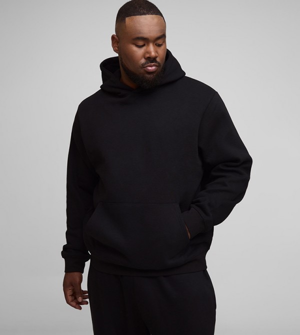 Plus & Tall Solid Regular Fit Hoodie