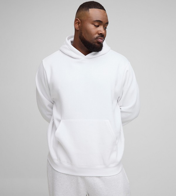 Plus & Tall Solid Regular Fit Hoodie