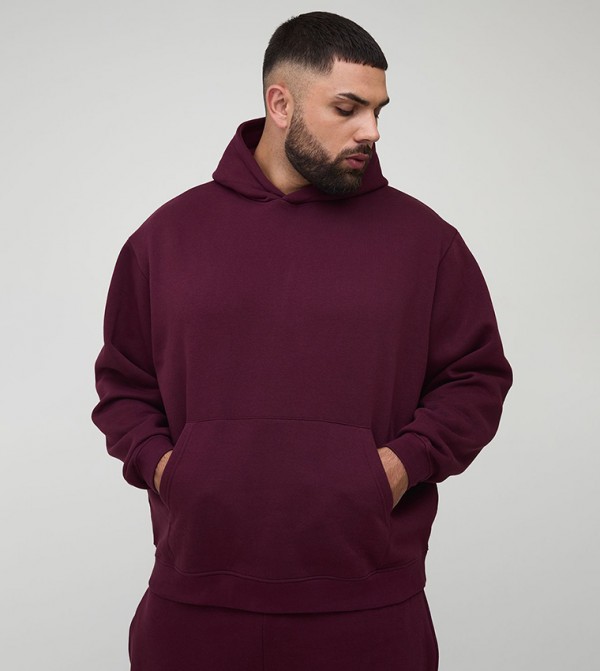 Plus & Tall Solid Oversized Hoodie