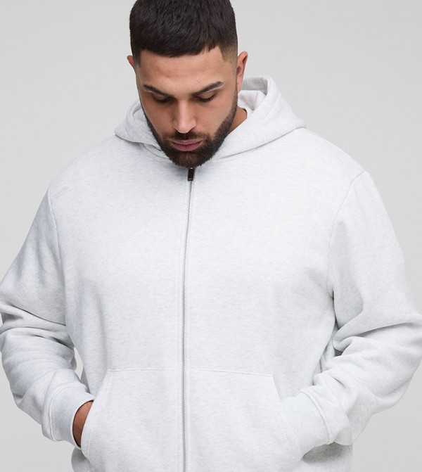 Zip Through Oversized Hooded Jacket