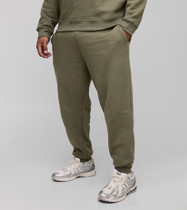 Plus & Tall Solid Regular Fit Joggers