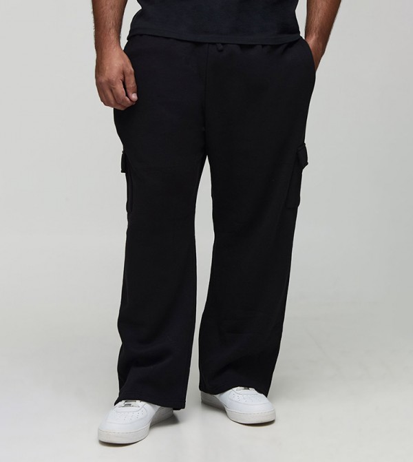 Mid Rise Straight Fit Cargo Sweatpants