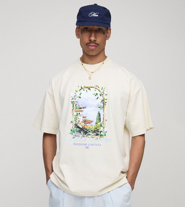 Printed Short Sleeves Oversized T-Shirt
