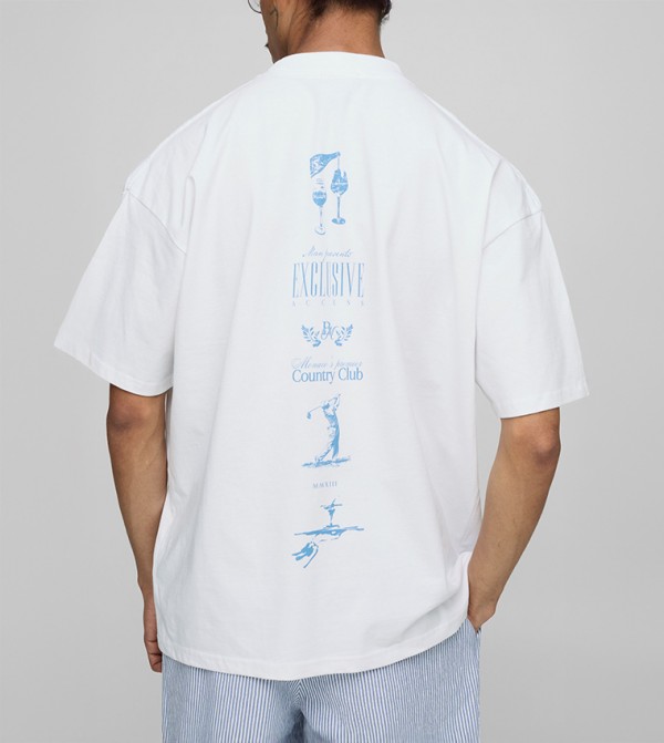 Printed Short Sleeves Oversized T-Shirt
