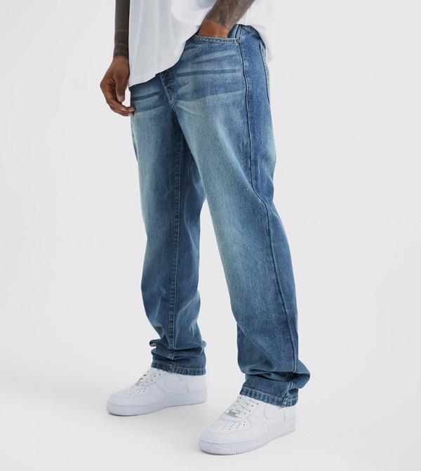 Rigid Washed Relaxed Fit Jeans
