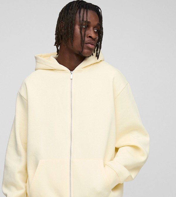 Tall Zip Through Oversized Hooded Jacket