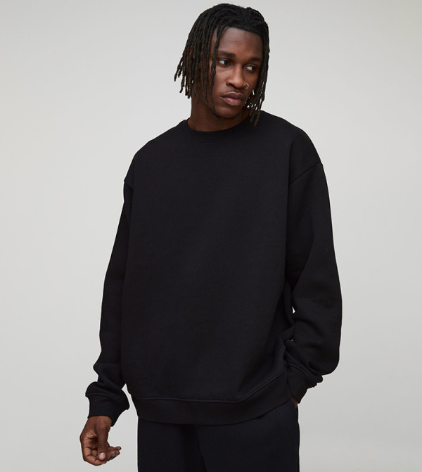 Tall Solid Oversized Crew Neck Sweatshirt
