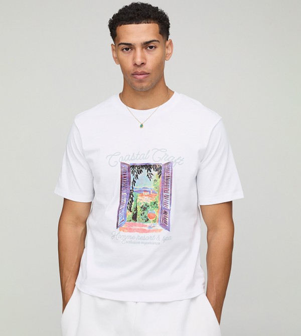 Boxy Landscape Printed T-Shirt