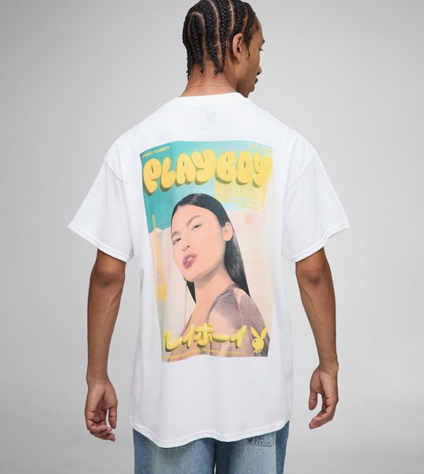 Playboy License Printed Oversized T-Shirt
