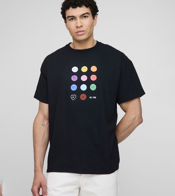 Pride Printed Short Sleeves Oversized T-Shirt