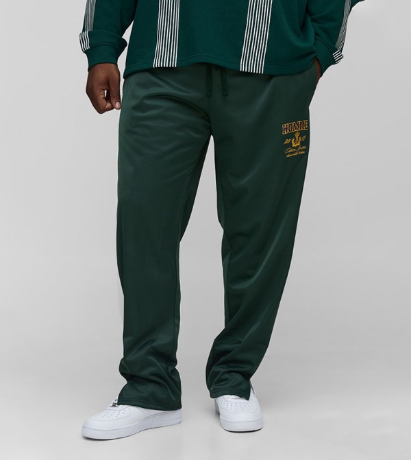 Plus & Tall Regular Fit Stripe Detail Tricot Trackpants