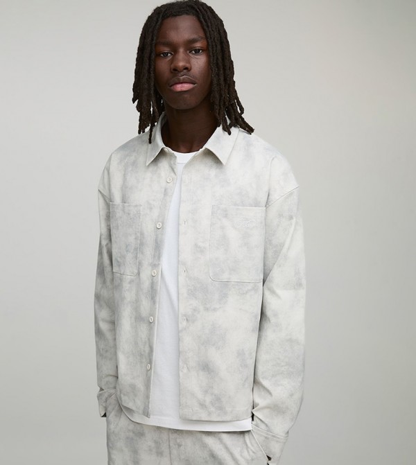 Embroidered Stretch Long Sleeves Shirt