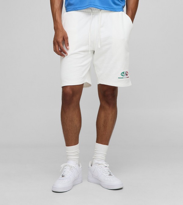 Sfera Relaxed Mid Length Italia Embroidered Loopback Shorts