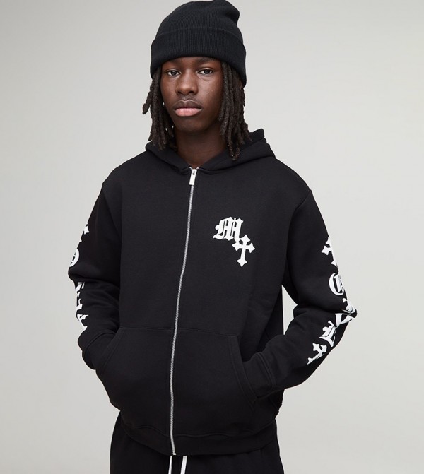 جاكيت بهودي بسحاب وطبعة 