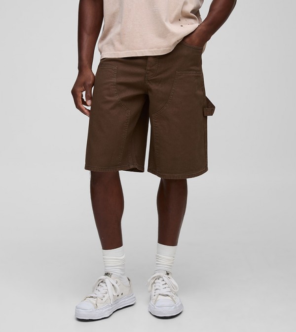 Regular Fit Carpenter Overdyed Denim Jorts
