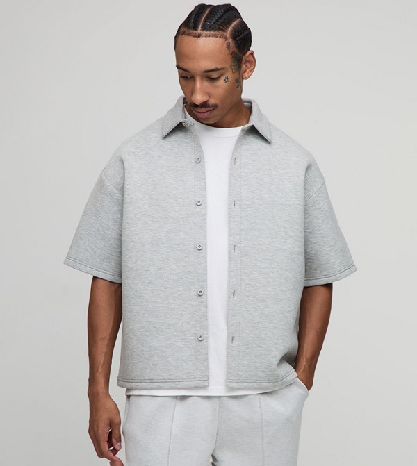 Scuba Short Sleeves Oversized Shirt