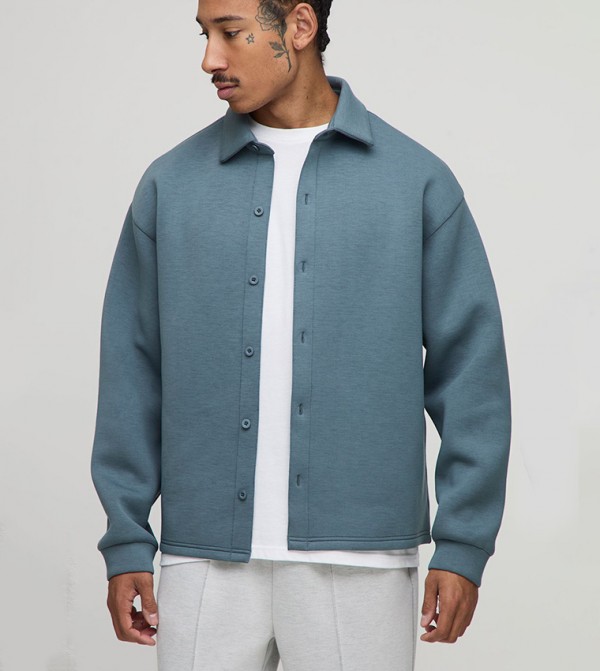 Scuba Long Sleeves Oversized Shirt