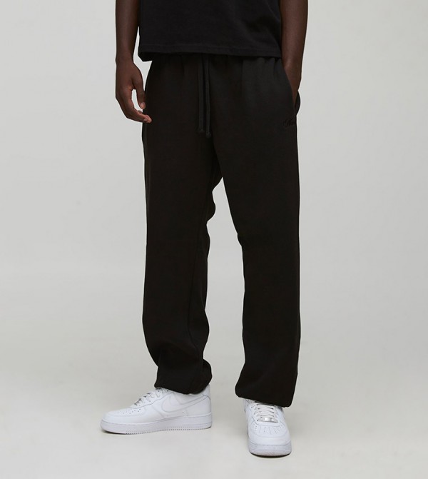 Script Embroidered Cuffed Joggers