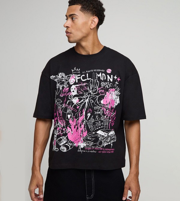Ofcl Printed Oversized T-Shirt