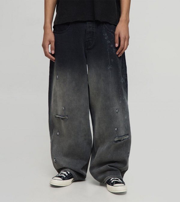 Washed Super Baggy Fit Jeans