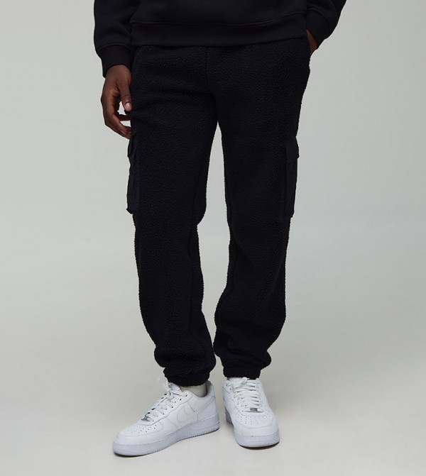 Borg Nylon Pocket Cuffed Joggers