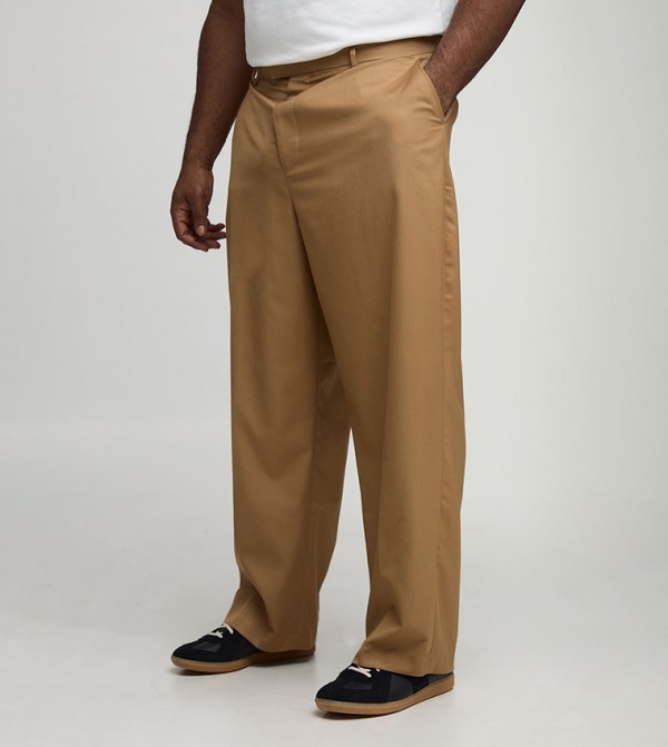 Mid Rise Relaxed Fit Tailored Trousers