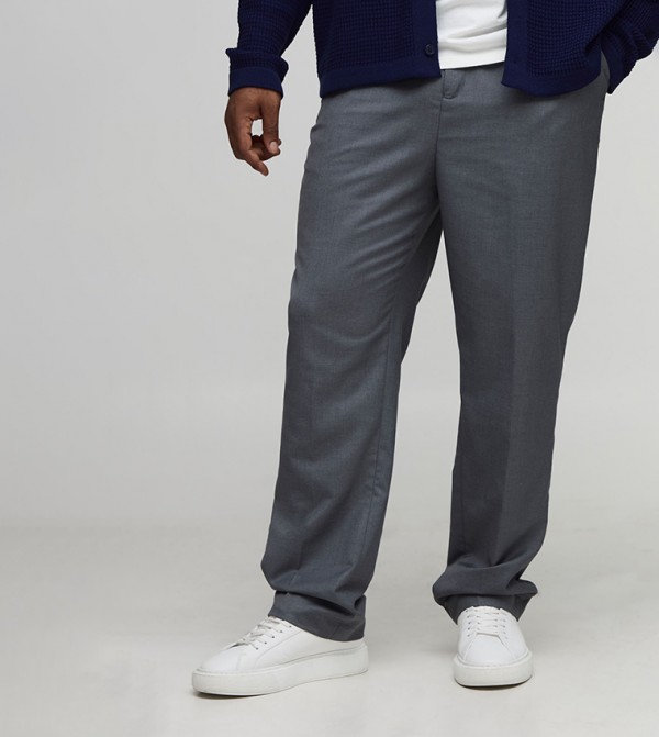 بنطلون بقصة مستقيمة بخصر متوسط