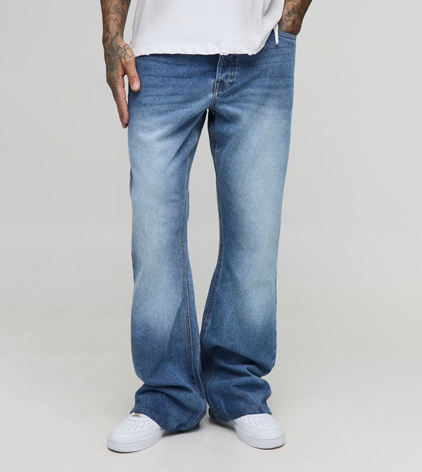 Tall Rigid Stacked Flared Jeans