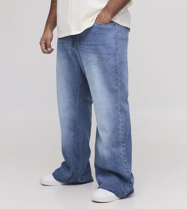 Plus & Tall Rigid Stacked Relaxed Jeans