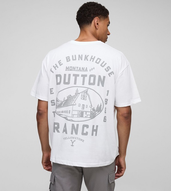 Yellowstone License Print Oversized T-Shirt