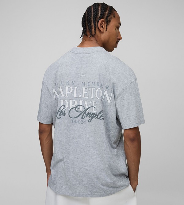 Script Mapleton Drive Crew Neck Oversized T-Shirt