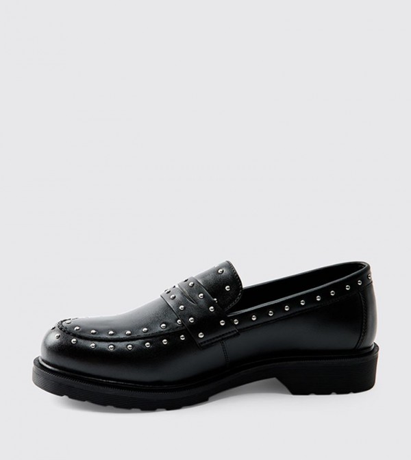 PU Studded Chunky Loafers