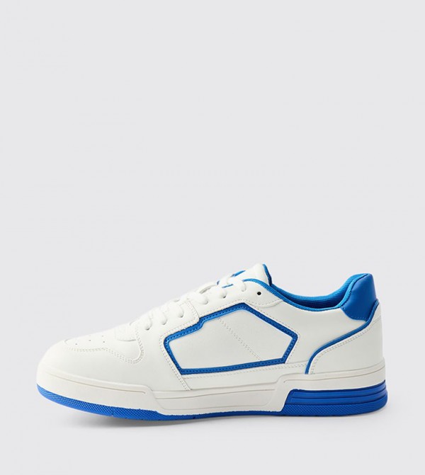 Chunky Sole PU Lace-Up Sneakers