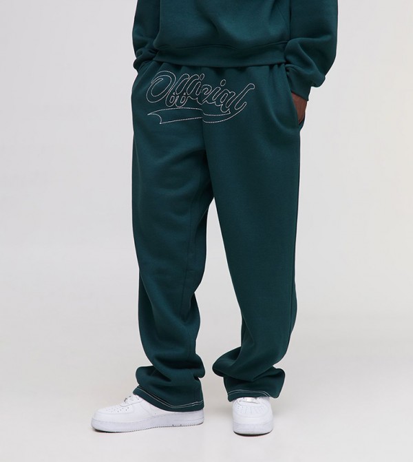 Tall Official Contrast Stitch Flat Knit Sweatpants