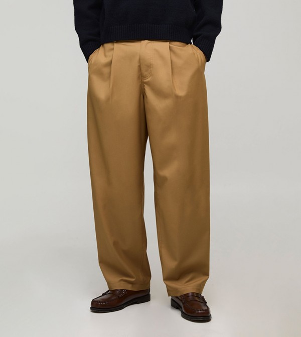 Pleated Front Smart Balloon Fit Trousers