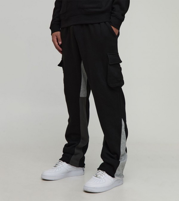 Contrast Detail Regular Fit Cargo Pants